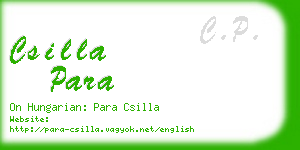 csilla para business card